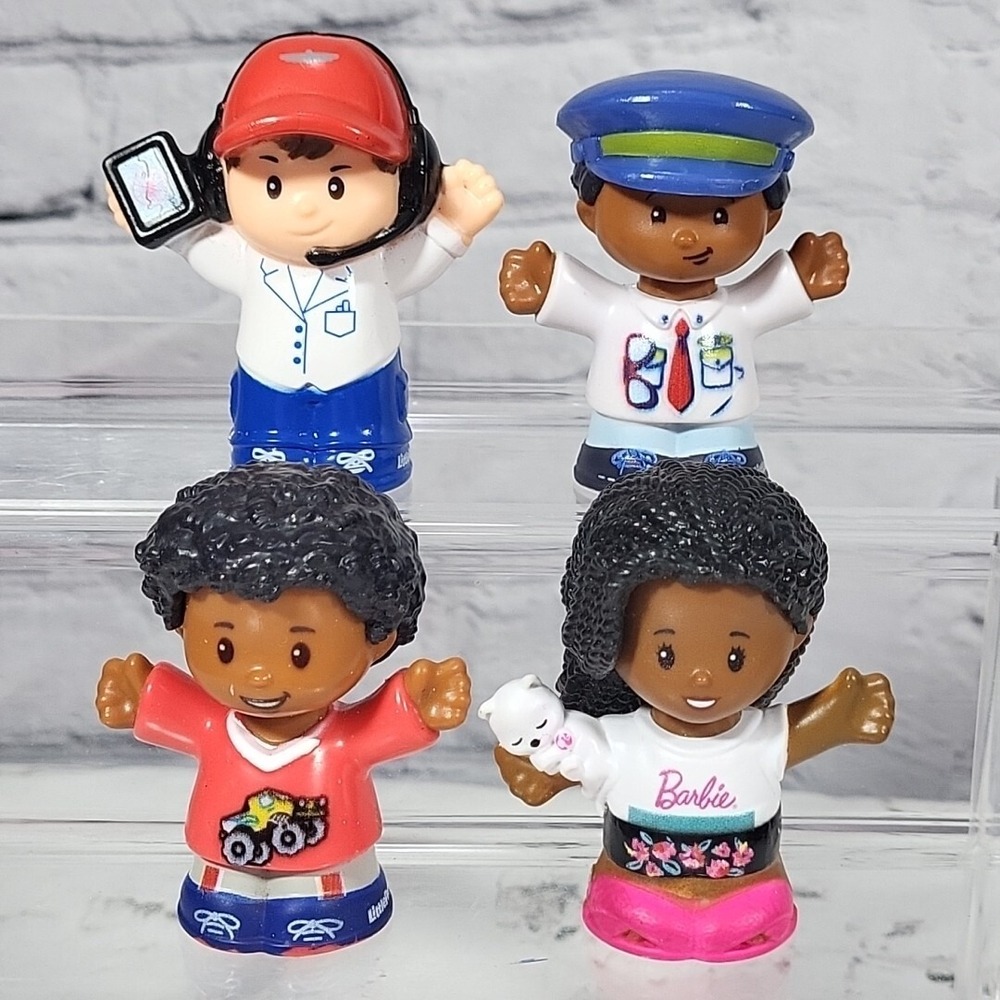 Fisher Price Figures People Lot of 4 Barbie‎ Pilot School Boy